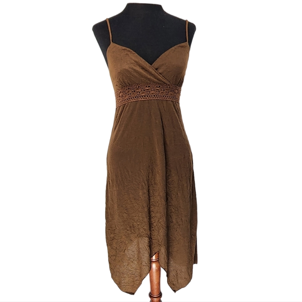 ❤️ CHARLOTTE RUSSE STRAP SLEEVELESS MAXI DRESS T-SHIRT FABRIC SIZE SMALL ♥️
